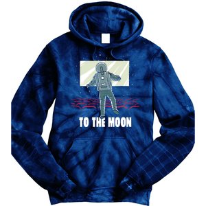 To The Moon Astronaut Movie Theatre Tie Dye Hoodie