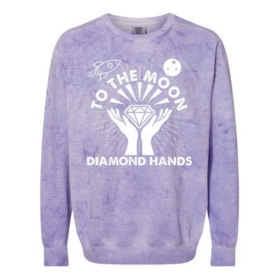 To The Moon Diamond Hands Crypto Currency Colorblast Crewneck Sweatshirt