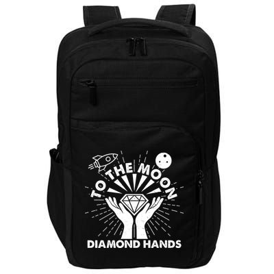 To The Moon Diamond Hands Crypto Currency Impact Tech Backpack