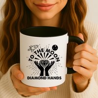 To The Moon Diamond Hands Crypto Currency Mug