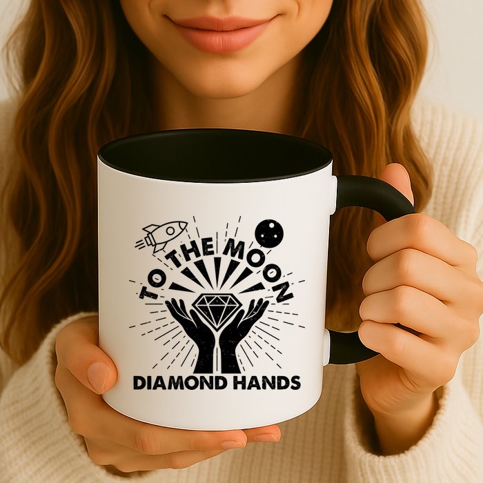 To The Moon Diamond Hands Crypto Currency Mug