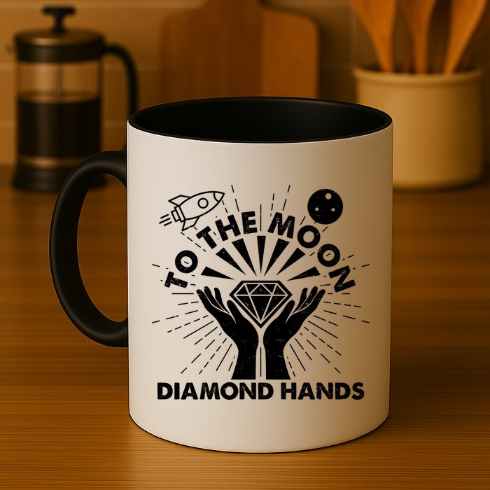 To The Moon Diamond Hands Crypto Currency Mug