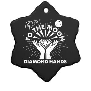 To The Moon Diamond Hands Crypto Currency Ceramic Star Ornament