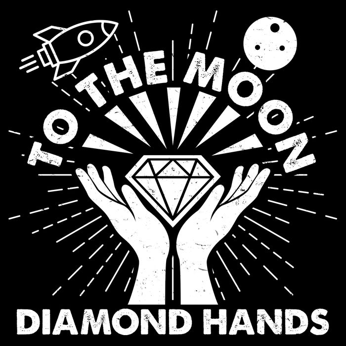 To The Moon Diamond Hands Crypto Currency Cropped Pullover Crew