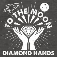To The Moon Diamond Hands Crypto Currency Vector Backpack