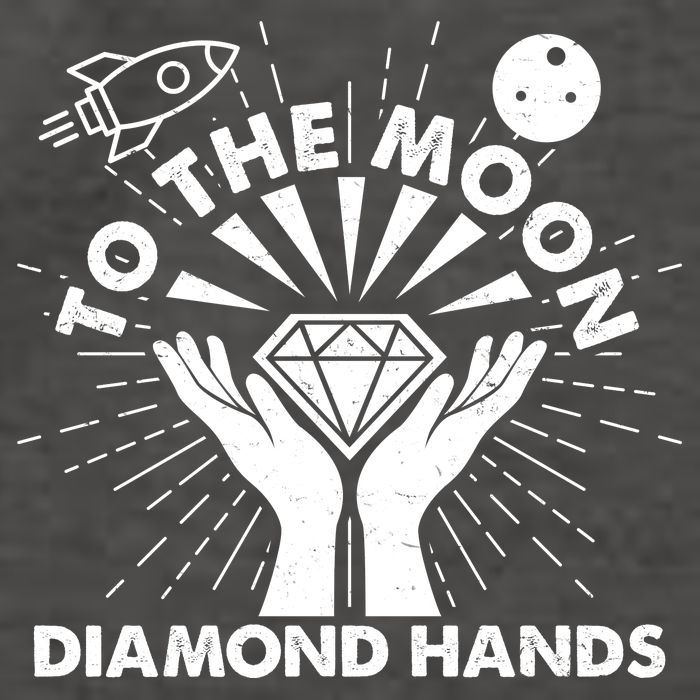 To The Moon Diamond Hands Crypto Currency Vector Backpack