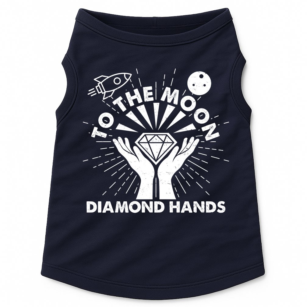 To The Moon Diamond Hands Crypto Currency Doggie Tank