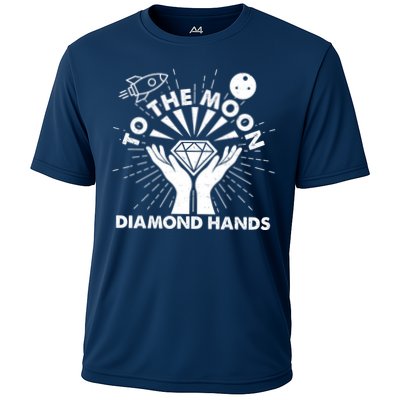 To The Moon Diamond Hands Crypto Currency Performance Shirt
