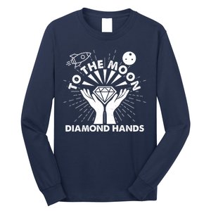 To The Moon Diamond Hands Crypto Currency Long Sleeve Shirt