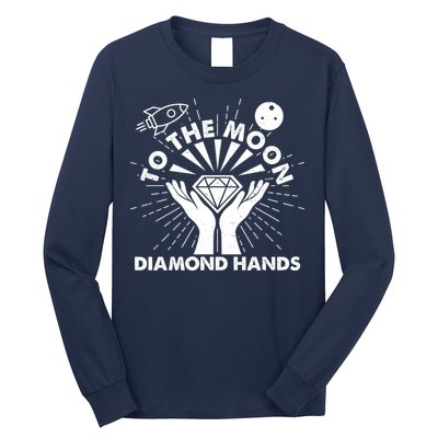 To The Moon Diamond Hands Crypto Currency Long Sleeve Shirt