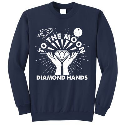 To The Moon Diamond Hands Crypto Currency Sweatshirt
