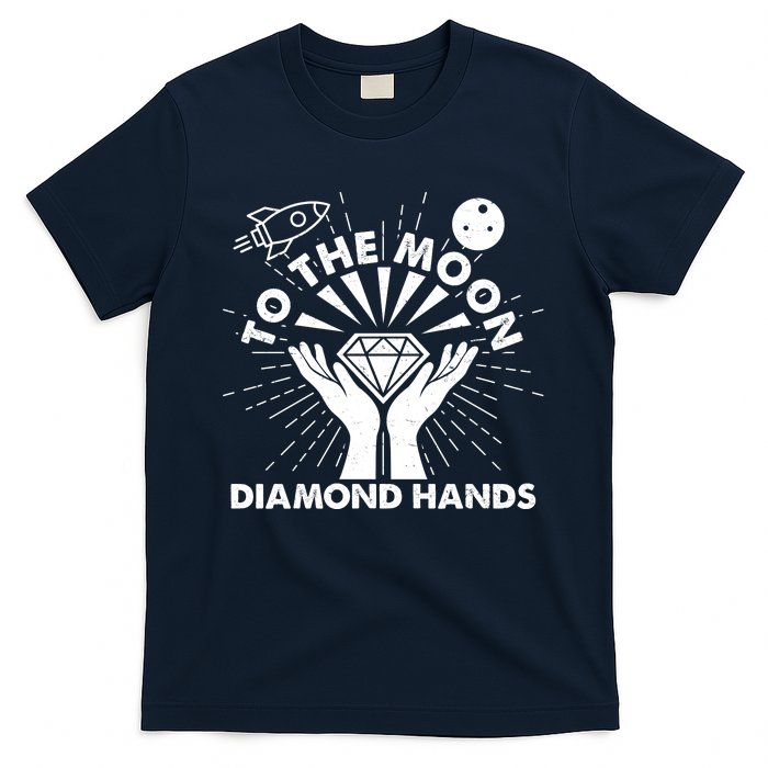 To The Moon Diamond Hands Crypto Currency T-Shirt