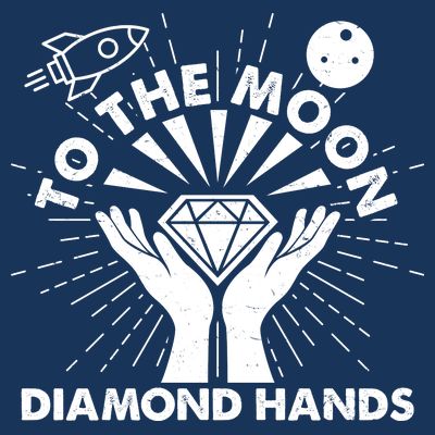 To The Moon Diamond Hands Crypto Currency T-Shirt