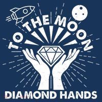 To The Moon Diamond Hands Crypto Currency Tall T-Shirt