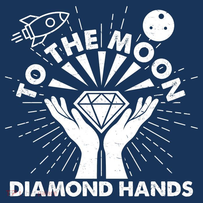 To The Moon Diamond Hands Crypto Currency Sustainable Bucket Hat