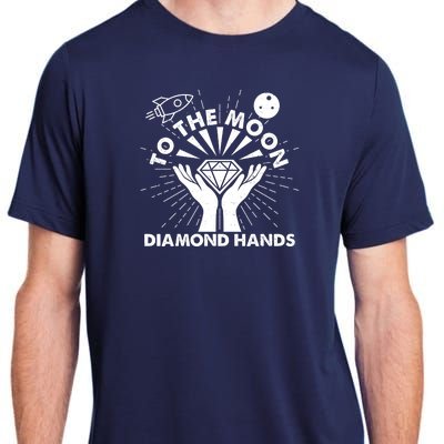 To The Moon Diamond Hands Crypto Currency Adult ChromaSoft Performance T-Shirt