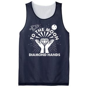 To The Moon Diamond Hands Crypto Currency Mesh Reversible Basketball Jersey Tank