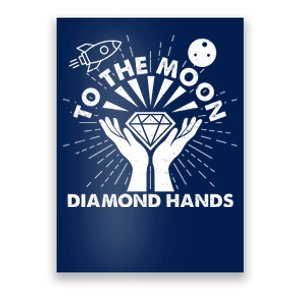 To The Moon Diamond Hands Crypto Currency Poster