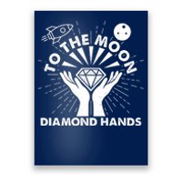 To The Moon Diamond Hands Crypto Currency Poster