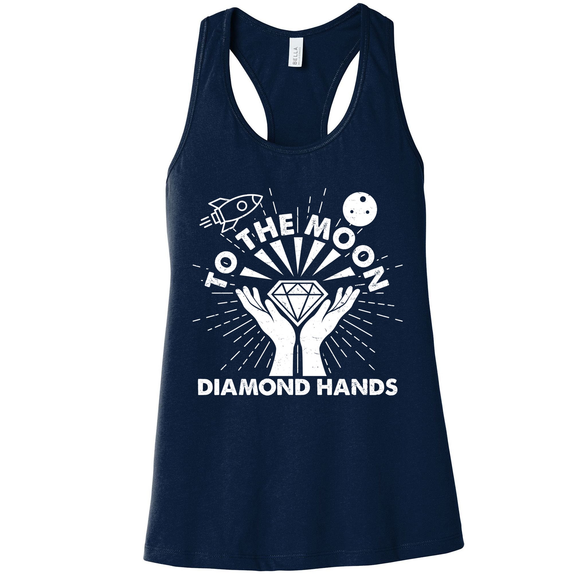 To The Moon Diamond Hands Crypto Currency Womens Tank Top