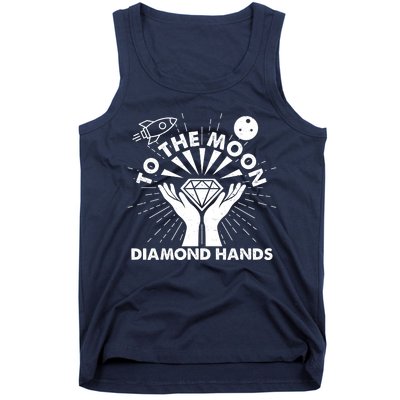 To The Moon Diamond Hands Crypto Currency Tank Top