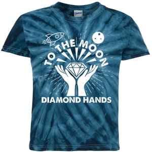 To The Moon Diamond Hands Crypto Currency Kids Tie-Dye T-Shirt