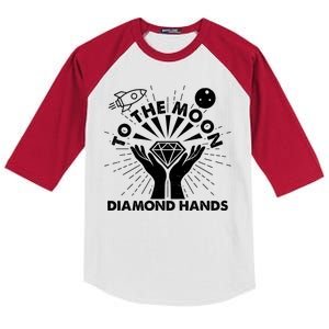 To The Moon Diamond Hands Crypto Currency Kids Colorblock Raglan Jersey