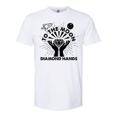 To The Moon Diamond Hands Crypto Currency Softstyle® CVC T-Shirt