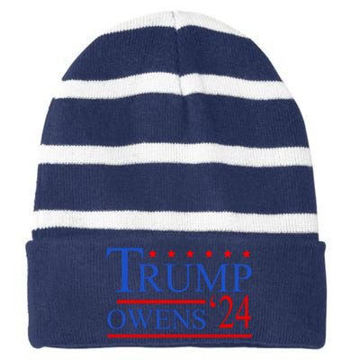 Trump Owens 2024 Striped Beanie with Solid Band