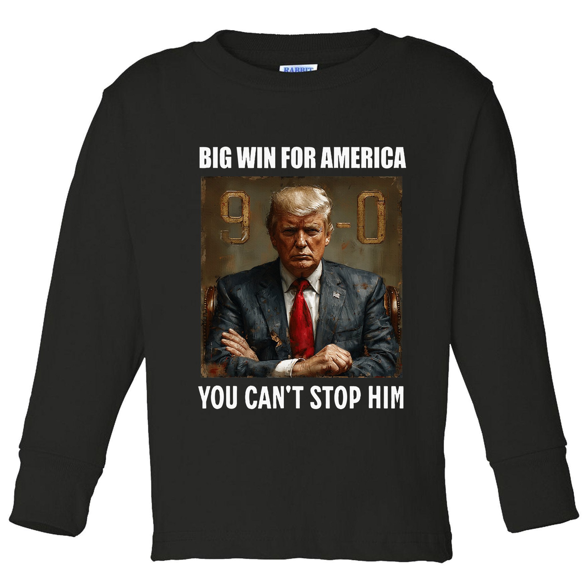 Trump On 90 Dems Big Win For American Antibiden Toddler Long Sleeve Shirt
