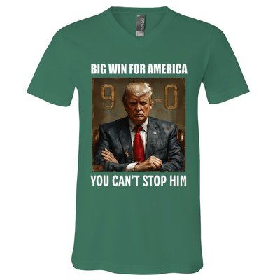 Trump On 90 Dems Big Win For American Antibiden V-Neck T-Shirt