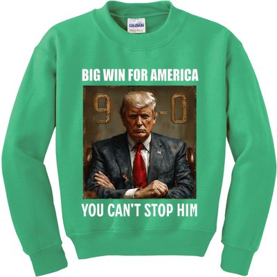 Trump On 90 Dems Big Win For American Antibiden Kids Sweatshirt