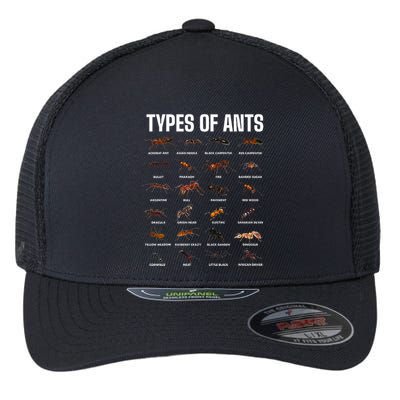Types Of Ants For Ant Keeper Lovers Flexfit Unipanel Trucker Cap
