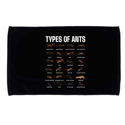 Types Of Ants For Ant Keeper Lovers Microfiber Hand Towel