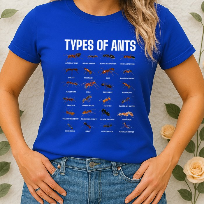 Types Of Ants For Ant Keeper Lovers Womens T-Shirt