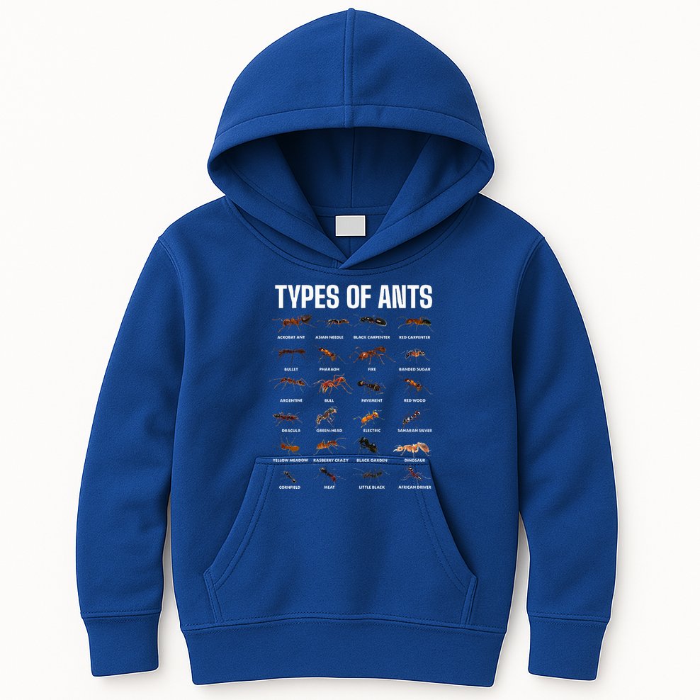 Types Of Ants For Ant Keeper Lovers Kids Hoodie