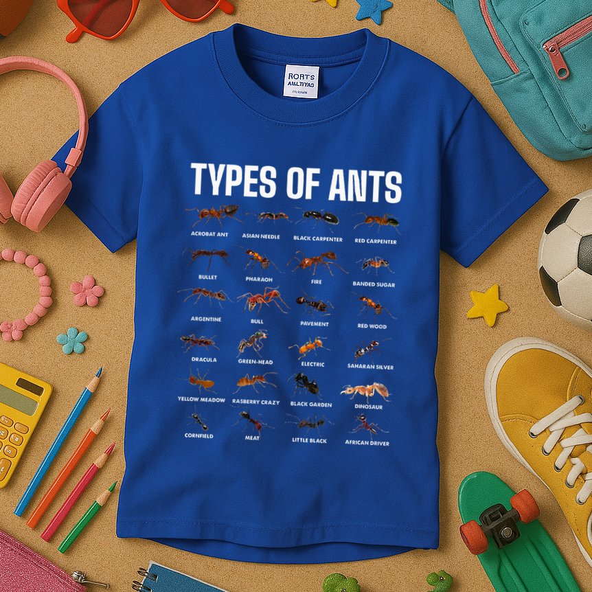 Types Of Ants For Ant Keeper Lovers Kids T-Shirt