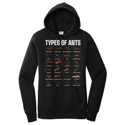Types Of Ants For Ant Keeper Lovers Women's Pullover Hoodie