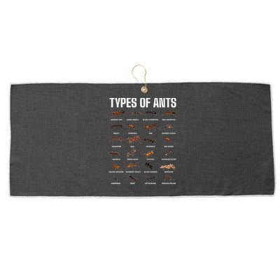 Types Of Ants For Ant Keeper Lovers Large Microfiber Waffle Golf Towel