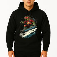Turtle On A Snowboard Snowboarding Hoodie