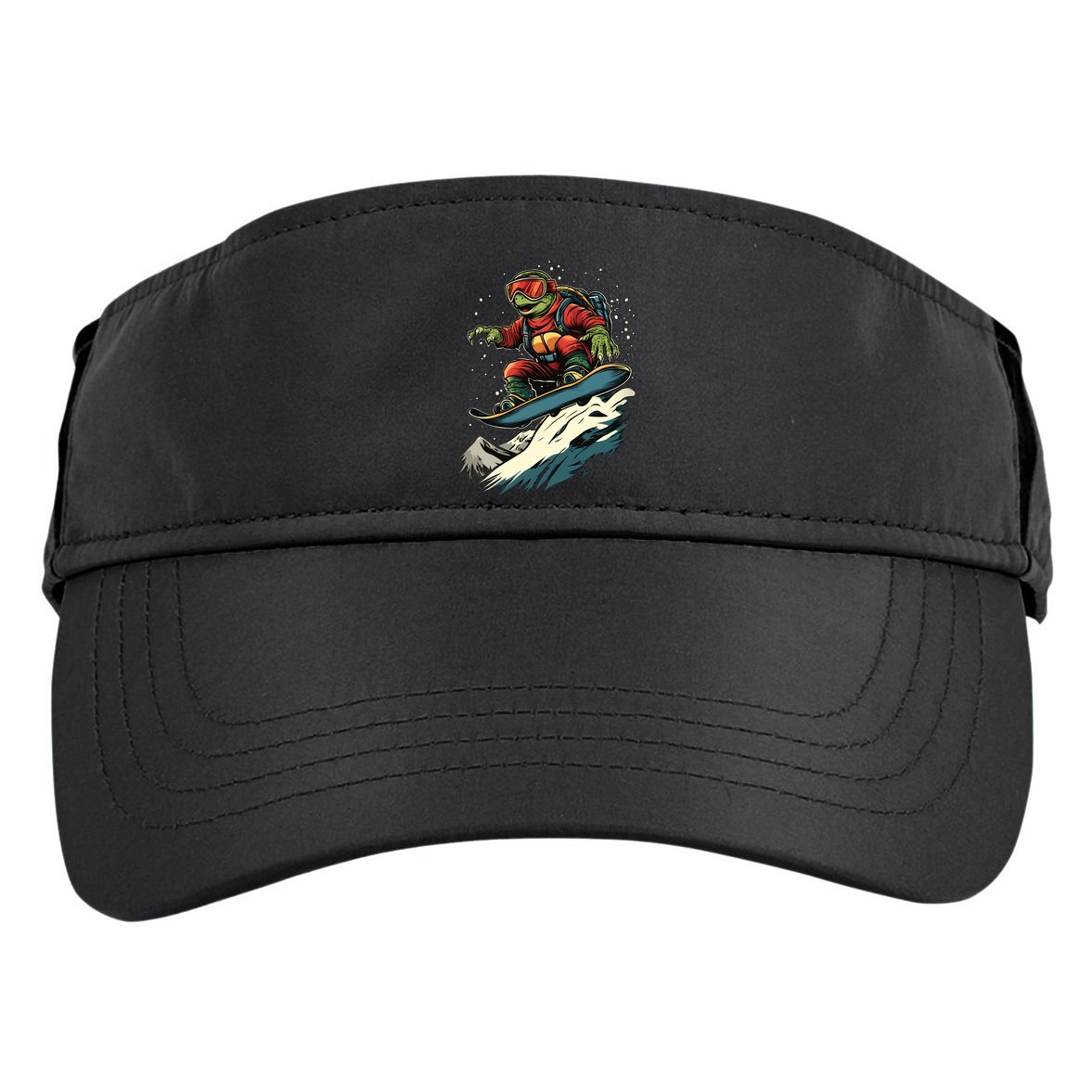 Turtle On A Snowboard Snowboarding Adult Drive Performance Visor