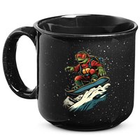 Turtle On A Snowboard Snowboarding 15oz Campfire Ceramic Mug