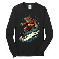 Turtle On A Snowboard Snowboarding Tall Long Sleeve T-Shirt