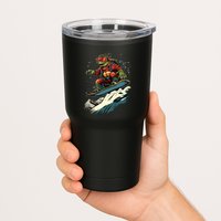 Turtle On A Snowboard Snowboarding Tumbler