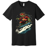 Turtle On A Snowboard Snowboarding Premium T-Shirt