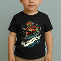 Turtle On A Snowboard Snowboarding Toddler T-Shirt