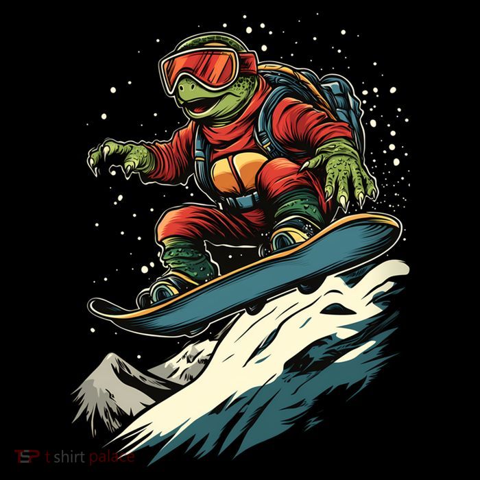 Turtle On A Snowboard Snowboarding Wool Snapback Cap