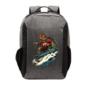 Turtle On A Snowboard Snowboarding Vector Backpack