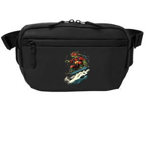 Turtle On A Snowboard Snowboarding Crossbody Pack