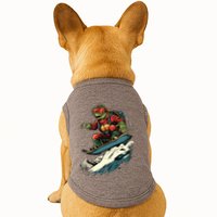 Turtle On A Snowboard Snowboarding Doggie Tank